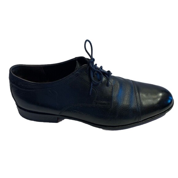 Johnston & Murphy Cap Toe Black Leather Oxford Dress Shoes 12M Classic Comfort main image 6